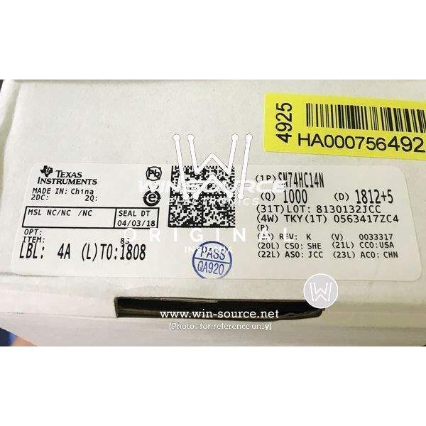 SN74HC14N label picture